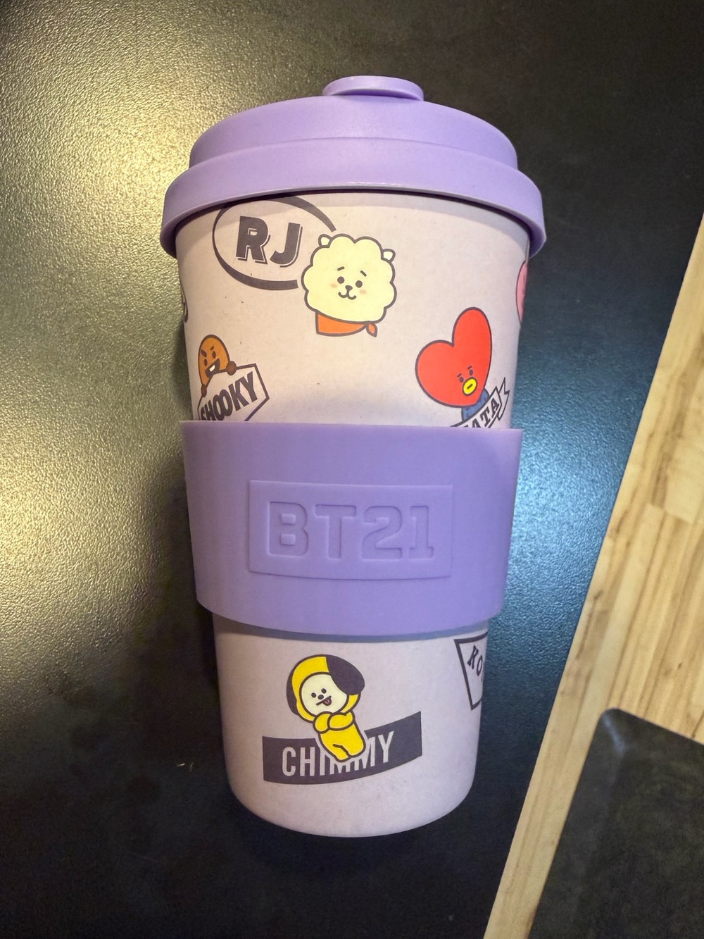 BT21 Reusable Tumbler with Silicone Cup Sleeve 400ml